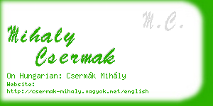 mihaly csermak business card